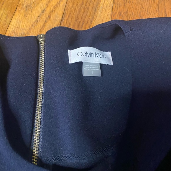 Calvin Klein Navy Fit & Flare Short Sleeve Dress Size 4 - Picture 7 of 7